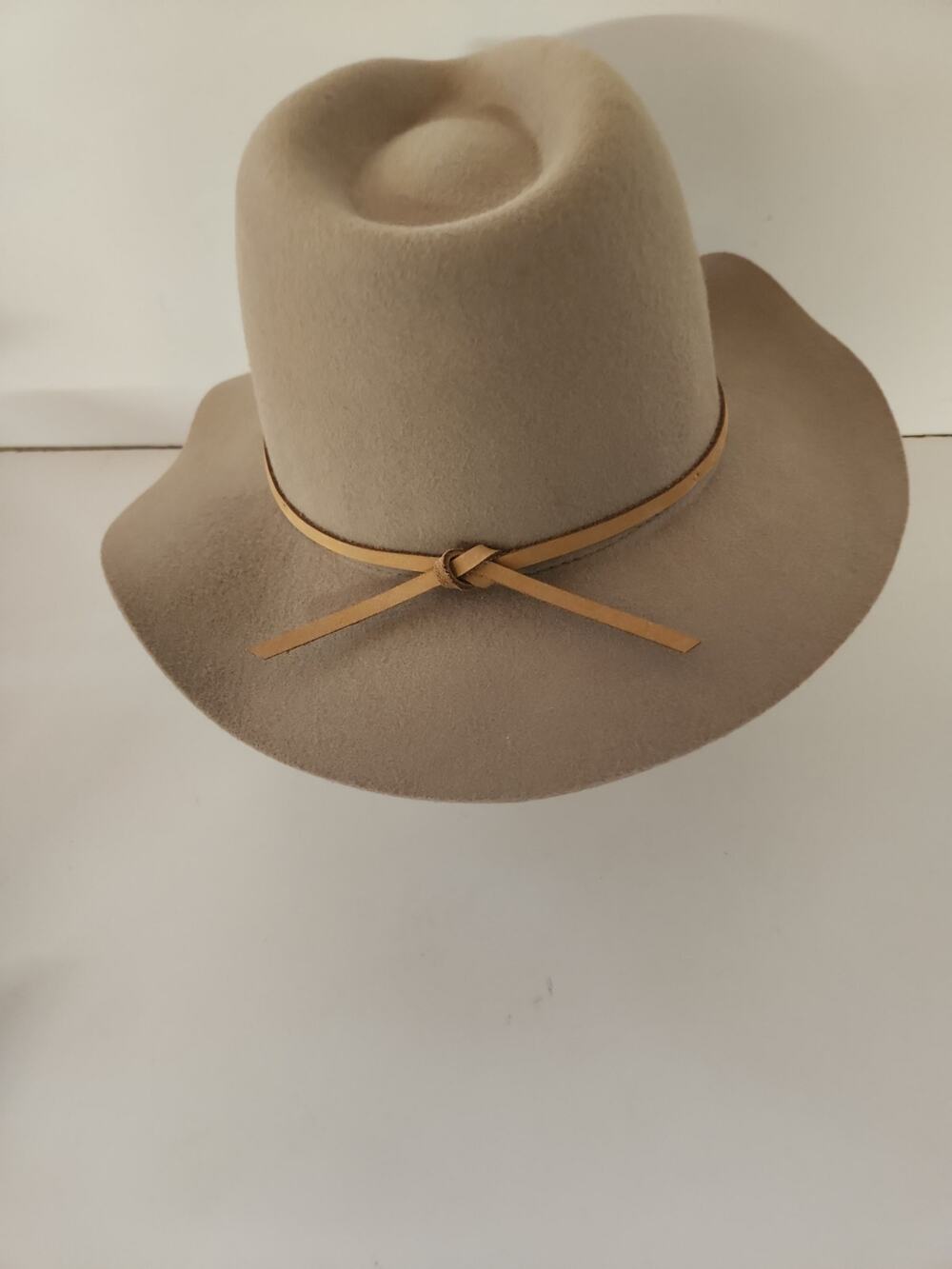 Brixton Wesley Tan Fedora Hat sz s